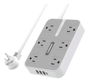 Surge Protector Power Strip with USB C – 6 Outlets